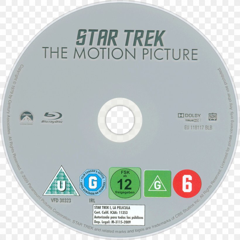 Compact Disc Blu-ray Disc Spock Star Trek: The Original Series, PNG, 1000x1000px, Compact Disc, Bluray Disc, Brand, Data Storage Device, Dvd Download Free