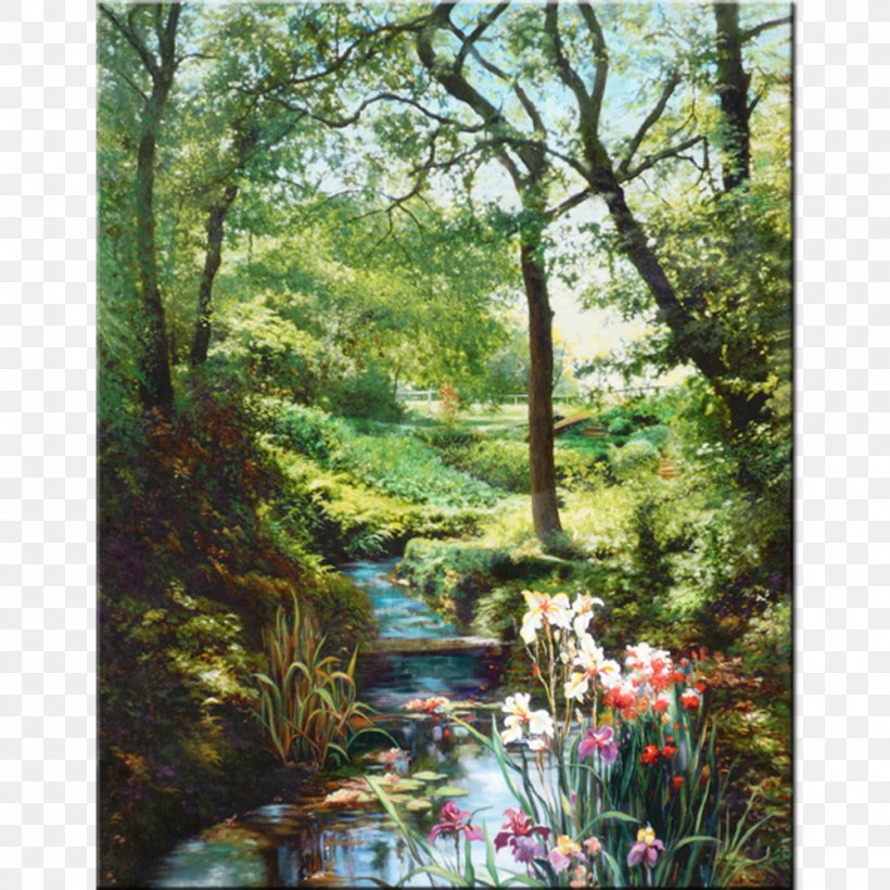Fine Art Painting Giclée Garden, PNG, 1000x1000px, Art, Art Museum, Bayou, Botanical Garden, Ecosystem Download Free