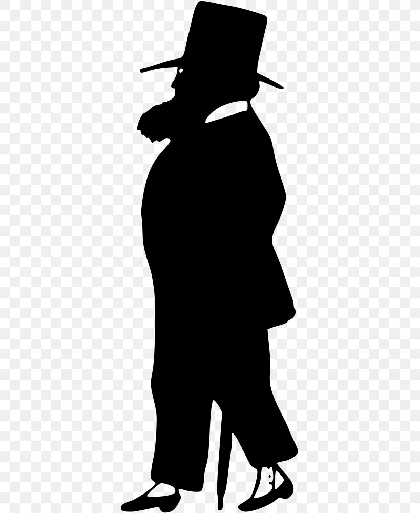Silhouette Black And White Drawing Clip Art, PNG, 347x1000px ...