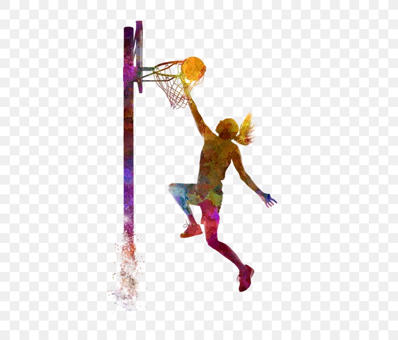 Women's Basketball Sport Slam Dunk Painting, PNG, 560x700px, Basketball, Art, Basketball Court, Basketball Official, Basketball Player Download Free