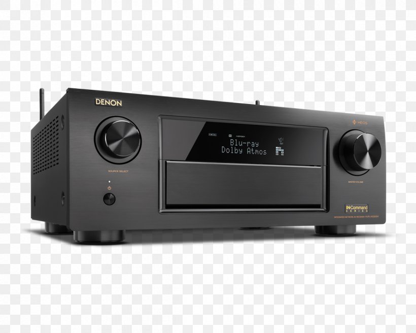 AV Receiver Denon 4K Resolution Dolby Atmos Ultra-high-definition Television, PNG, 1200x960px, 4k Resolution, Av Receiver, Audio, Audio Equipment, Audio Receiver Download Free