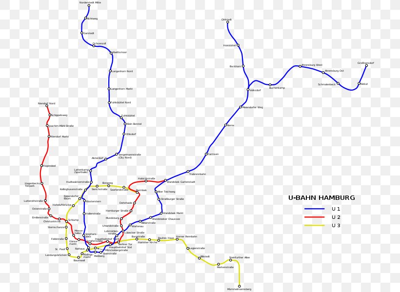 Hamburg U-Bahn Map Rapid Transit English, PNG, 723x599px, Hamburg, Area, Bus, Diagram, English Download Free