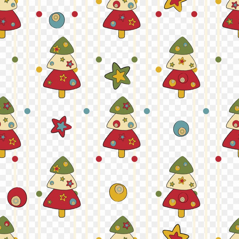 Christmas Tree Santa Claus Pattern, PNG, 4167x4167px, Santa Claus, Area, Cartoon, Christmas, Christmas Decoration Download Free