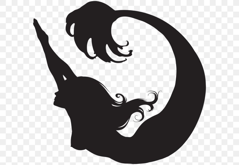 Mermaid Ariel Silhouette, PNG, 600x569px, Mermaid, Ariel, Art, Black, Black And White Download Free