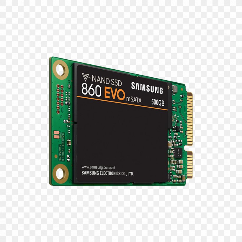 Samsung 860 EVO MSATA Samsung 860 EVO SSD Samsung 850 EVO SSD Solid-state Drive Serial ATA, PNG, 1200x1200px, Samsung 850 Evo Ssd, Circuit Component, Computer, Computer Component, Computer Data Storage Download Free