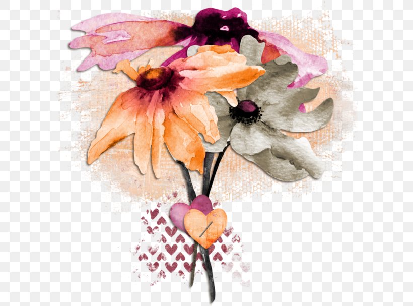 Watercolor: Flowers Painting Wallpaper, PNG, 600x607px, Watercolor Flowers, Art, Cut Flowers, Flora, Floral Design Download Free