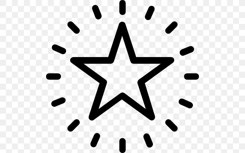 Star Clip Art, PNG, 512x512px, Star, Area, Art, Black, Black And White Download Free