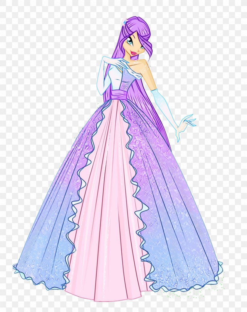 Dress Bloom Gown Fairy Mythix, PNG, 1280x1617px, Watercolor, Ball Gown, Bloom, Clothing, Costume Download Free