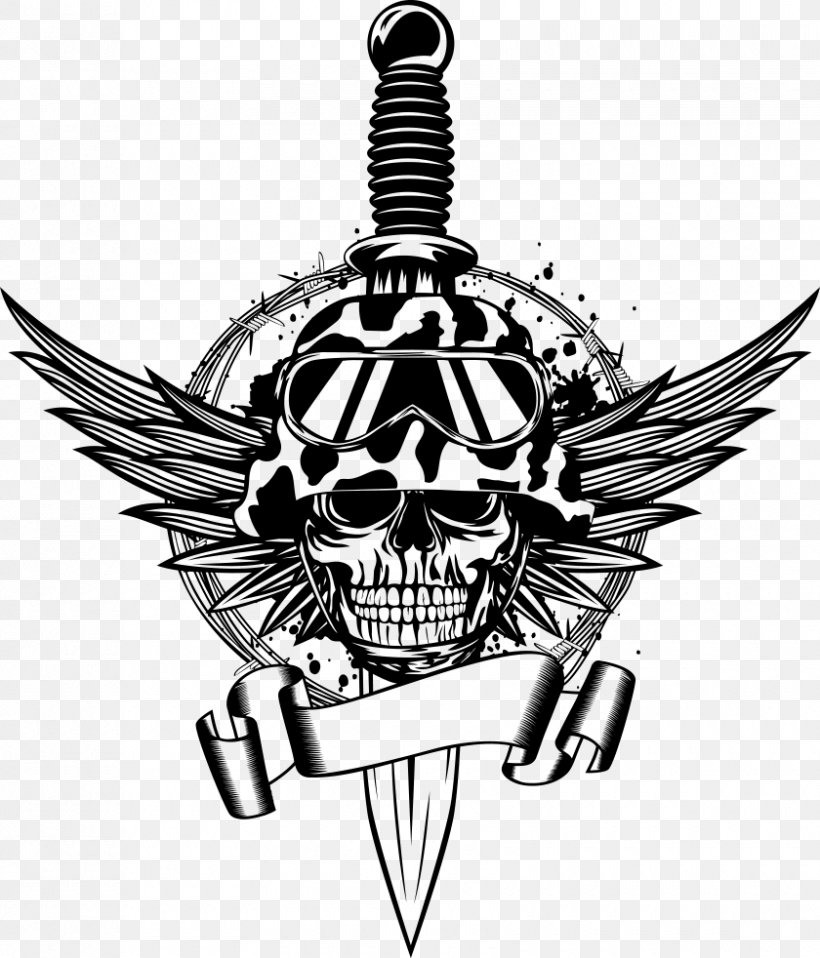 Skull Stock Photography Stock Illustration Clip Art, PNG, 840x982px, Tattoo, Banco De Imagens, Black And White, Bone, Drawing Download Free