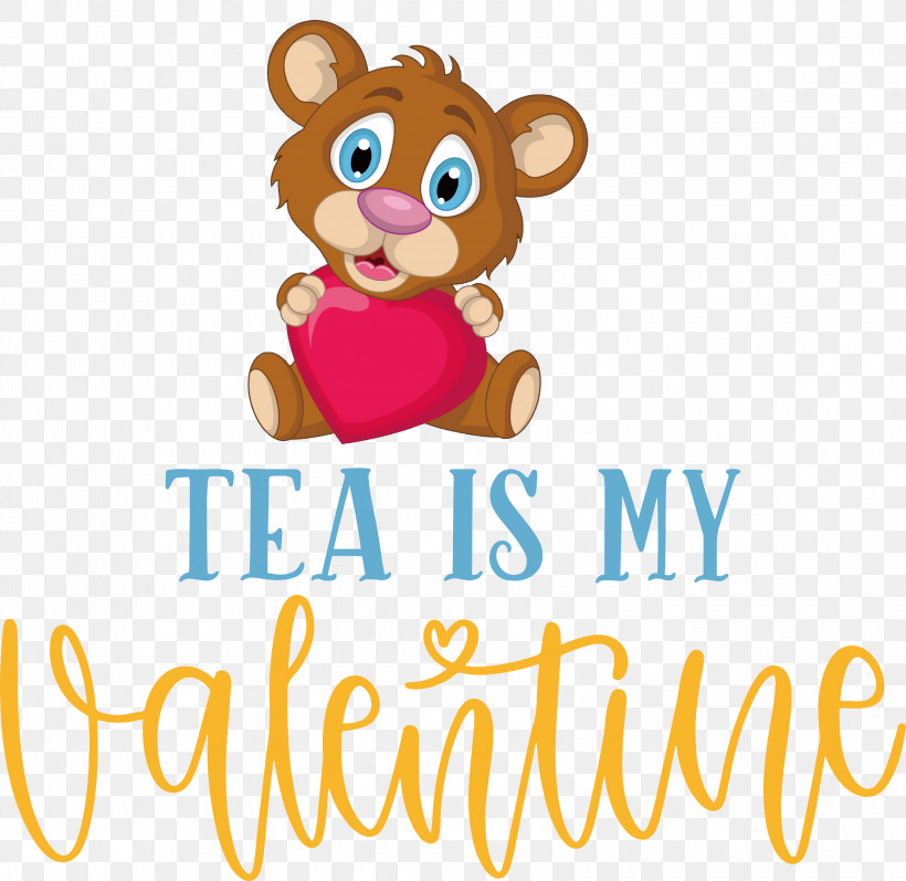 Tea Is My Valentine Valentines Day Valentines Day Quote, PNG, 3000x2918px, Valentines Day, Bears, Biology, Cartoon, Logo Download Free