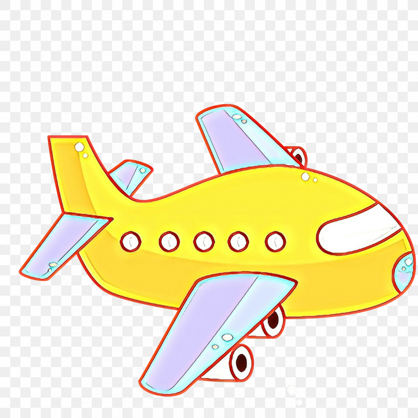 Airplane Cartoon Yellow Aircraft Vehicle, PNG, 2144x2144px, Airplane, Air Travel, Aircraft, Cartoon, Line Download Free
