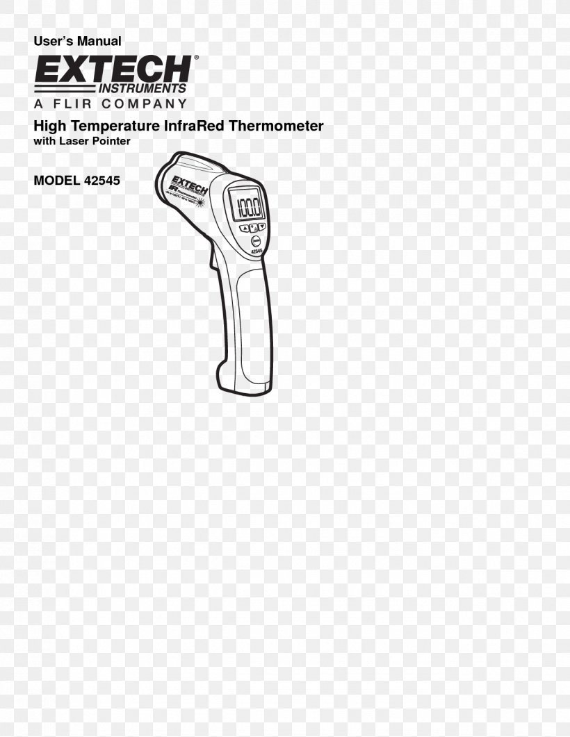 Infrared Thermometers Indoor–outdoor Thermometer Extech Instruments, PNG, 1275x1650px, Thermometer, Area, Brand, Diagram, Extech Instruments Download Free