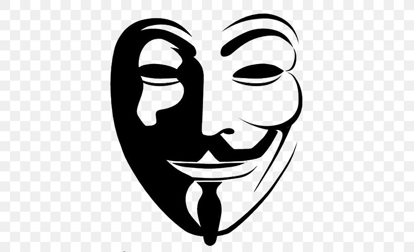 Anonymous Icon, PNG, 500x500px, V For Vendetta, Anonymous, Autocad Dxf, Black And White, Clip Art Download Free