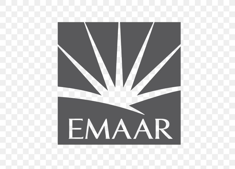 Logo Emaar Properties Vector Graphics Downtown Dubai Brand, PNG, 592x592px, Logo, Black, Black And White, Brand, Downtown Dubai Download Free
