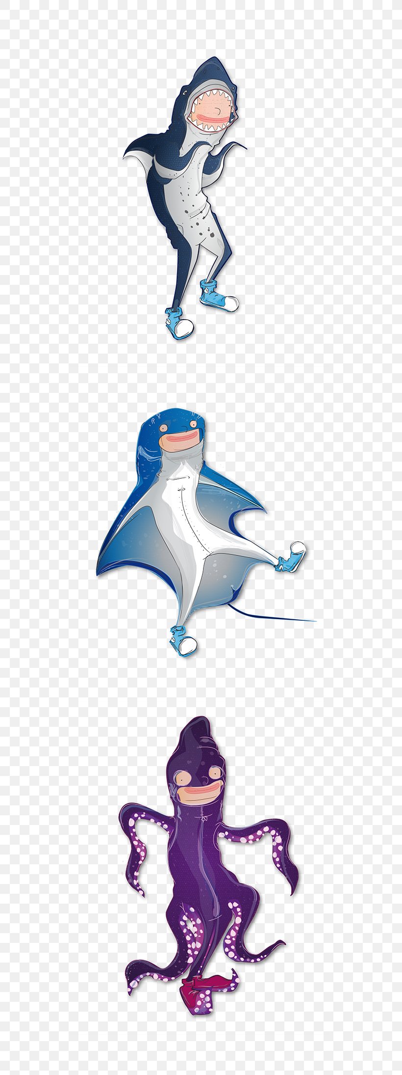 Giant Oceanic Manta Ray Clownfish Disguise Pufferfish, PNG, 600x2189px, Giant Oceanic Manta Ray, Art, Cartoon, Cetacea, Clownfish Download Free