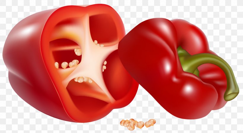 Bell Pepper Chili Pepper Vegetable Clip Art, PNG, 1284x704px, Watercolor, Cartoon, Flower, Frame, Heart Download Free