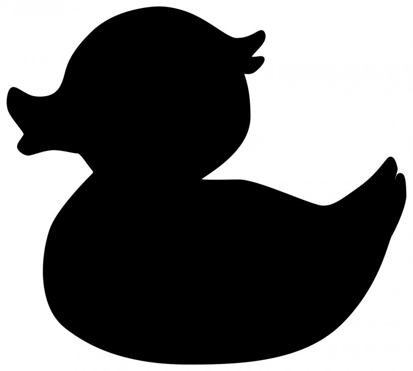 Donald Duck Rubber Duck Silhouette Clip Art, PNG, 1600x1439px, Duck, Beak, Bird, Black And White, Donald Duck Download Free