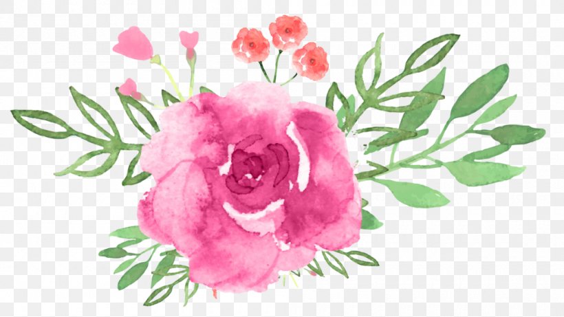 Flower Art Watercolor, PNG, 1000x563px, Garden Roses, Bouquet, Cabbage Rose, Common Peony, Cut Flowers Download Free