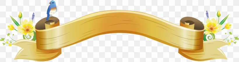 Ribbon, PNG, 5673x1485px, Ribbon, Yellow Download Free