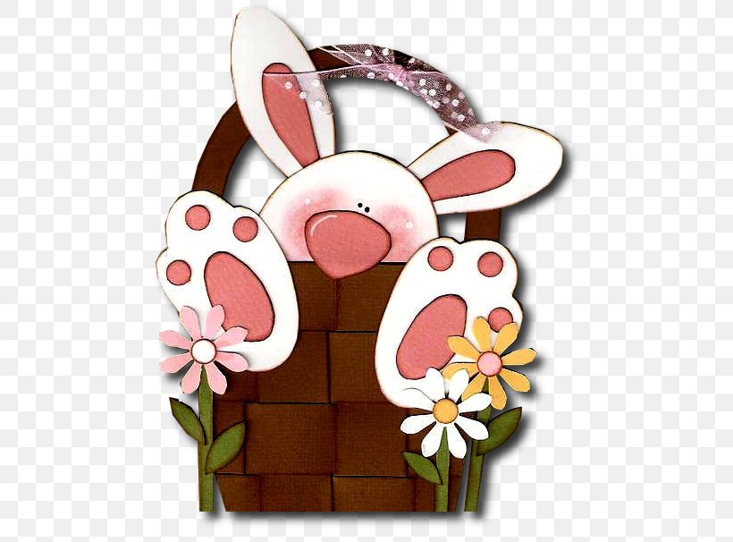 Easter Bunny Rabbit Paper Scrapbooking, PNG, 486x606px, Easter Bunny, Askartelu, Convite, Easter, Flower Download Free