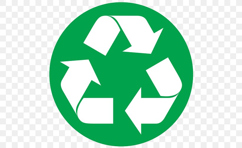 Recycling Symbol Vector Graphics Waste Reuse, PNG, 500x500px, Recycling Symbol, Area, Artwork, Decal, Green Download Free