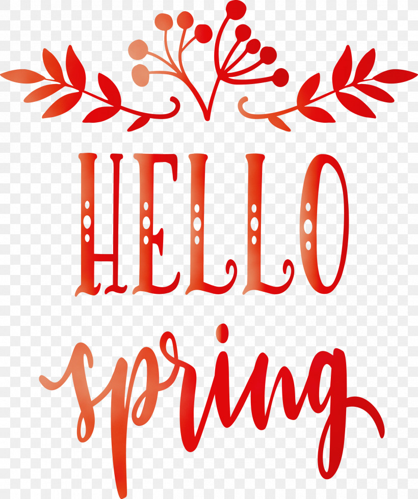 Text Font, PNG, 2508x3000px, Hello Spring, Paint, Spring, Text, Watercolor Download Free