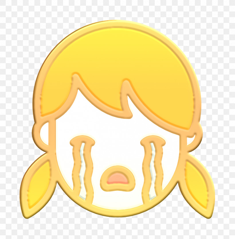Linear Color Emoticons Icon People Icon Crying Icon, PNG, 1214x1234px, Linear Color Emoticons Icon, Biology, Cartoon, Crying Icon, Girl Icon Download Free