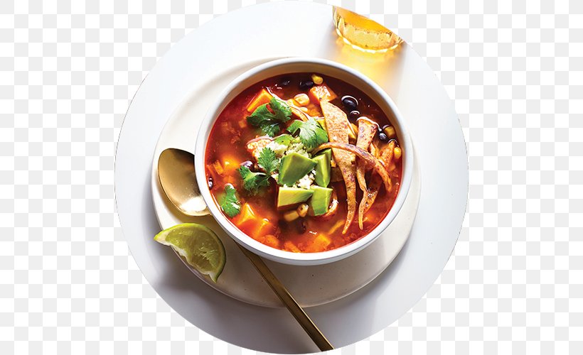 Red Curry Tortilla Soup Menudo Vegetarian Cuisine, PNG, 500x500px, Red Curry, Asian Food, Chipotle, Chipotle Mexican Grill, Corn Tortilla Download Free