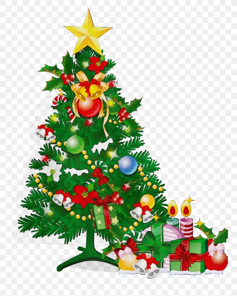 Christmas Tree, PNG, 962x1200px, Watercolor, Christmas, Christmas ...