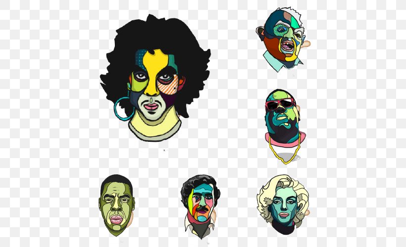 Graphic Design Illustration, PNG, 500x500px, Designer, Art, Clown, Face, Facial Hair Download Free