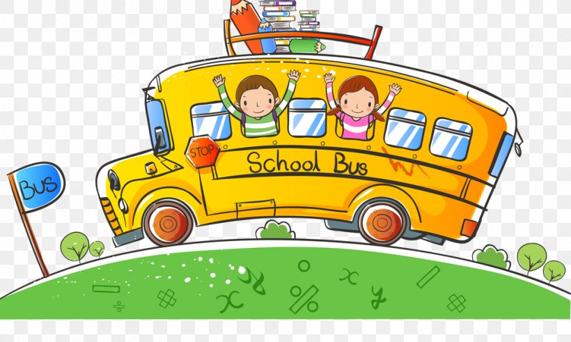 School Bus Clip Art, PNG, 1000x600px, Bus, Area, Cartoon, Child, Education Download Free