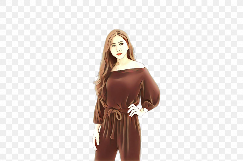 Clothing Brown Standing Shoulder Long Hair, PNG, 2452x1632px, Clothing, Brown, Brown Hair, Long Hair, Shoulder Download Free