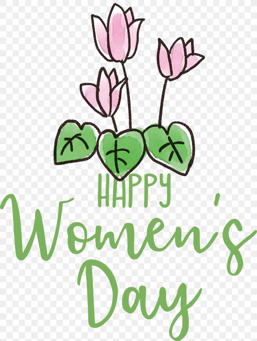 Happy Women’s Day, PNG, 2260x3000px, Cut Flowers, Floral Design, Flower, Green, Logo Download Free