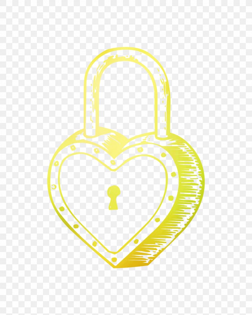 Yellow Padlock Product Design Font Heart, PNG, 1600x2000px, Yellow, Fashion Accessory, Heart, Lock, M095 Download Free