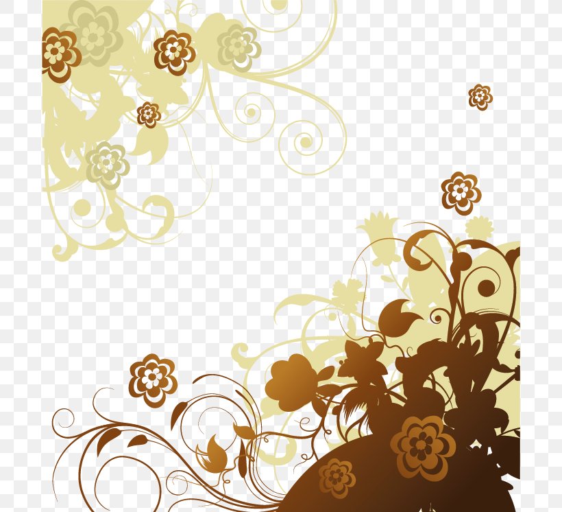 Gold Wallpaper, PNG, 698x746px, Gold, Brown, Floral Design, Flower, Gratis Download Free