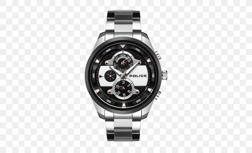 Watch Police Chronograph Quartz Clock, PNG, 500x500px, Watch, Belt, Brand, Chronograph, Clock Download Free