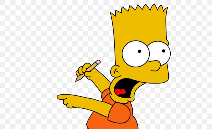 Bart Simpson Homer Simpson Maggie Simpson Lisa Simpson, PNG, 500x500px, Bart Simpson, Area, Artwork, Beak, Bird Download Free
