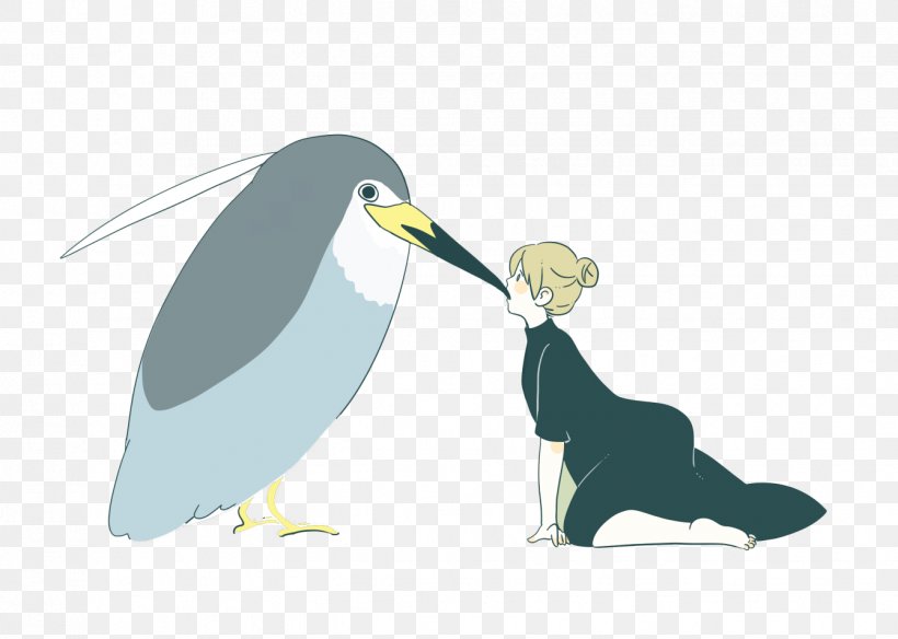 Bird Penguin Illustration, PNG, 1339x954px, Watercolor, Cartoon, Flower, Frame, Heart Download Free