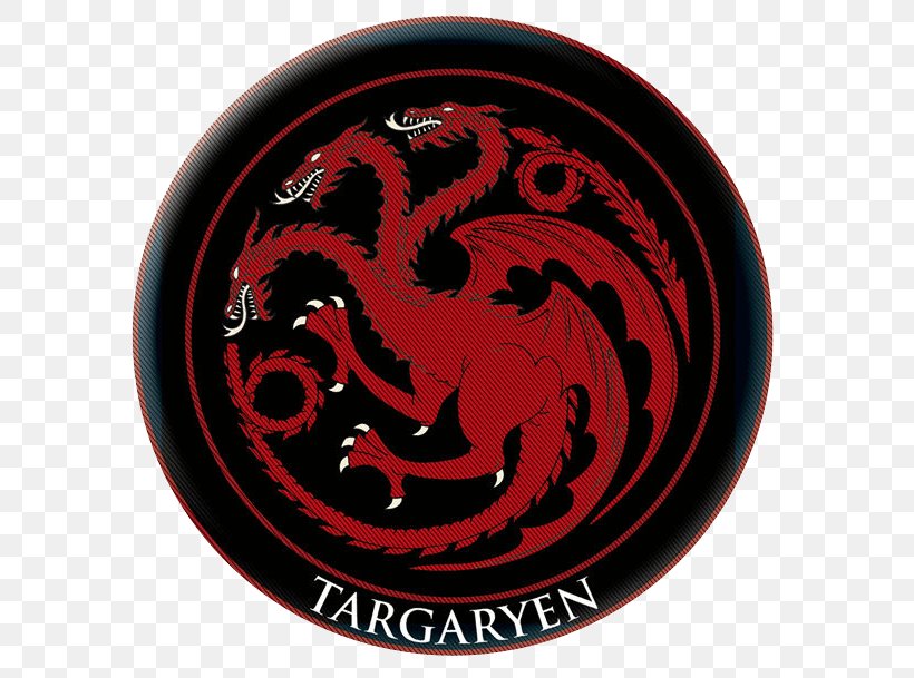 Daenerys Targaryen Game Of Thrones Ascent House Targaryen Theon Greyjoy A Game Of Thrones, PNG, 609x609px, Daenerys Targaryen, Badge, Fire And Blood, Game Of Thrones, Game Of Thrones Ascent Download Free