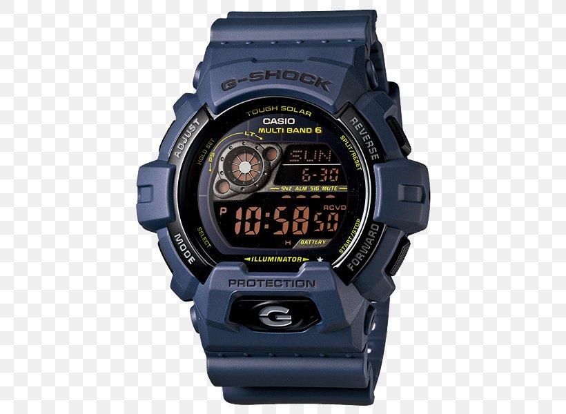 G-Shock Casio Solar-powered Watch Shock-resistant Watch, PNG, 500x600px, Gshock, Blue, Brand, Casio, Casio Edifice Download Free