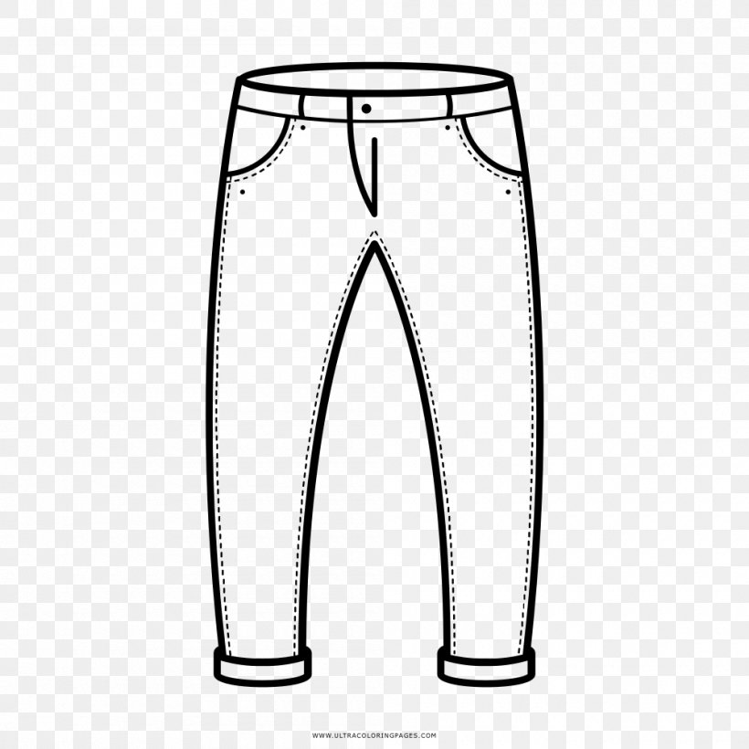 Pants Drawing Coloring Book Shoe Jeans, PNG, 1000x1000px, Pants, Animaatio, Area, Ausmalbild, Black And White Download Free