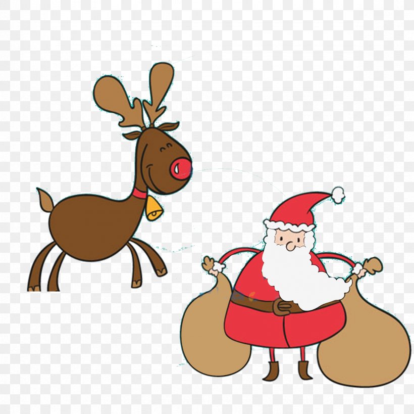 Santa Claus Cartoon Pxe8re Davids Deer, PNG, 2362x2362px, Santa Claus, Art, Cartoon, Christmas, Christmas Decoration Download Free