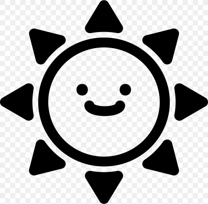 Smile Smiling Sun Clip Art, PNG, 980x960px, Smile, Black And White, Emoticon, Happiness, Logo Download Free