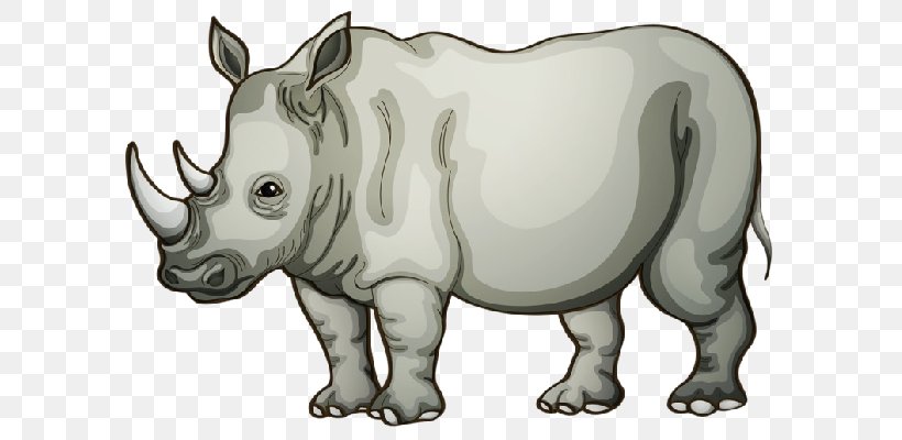 Rhinoceros Unicorn Clip Art, PNG, 600x400px, Rhinoceros, Art, Black And White, Carnivoran, Cattle Like Mammal Download Free