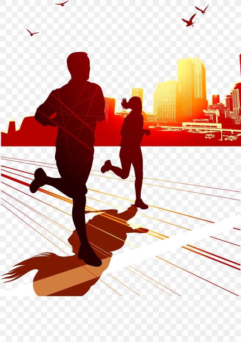 Vector Sun Run, PNG, 1832x2596px, Running, All Weather Running Track, Art, Human Behavior, Illustration Download Free