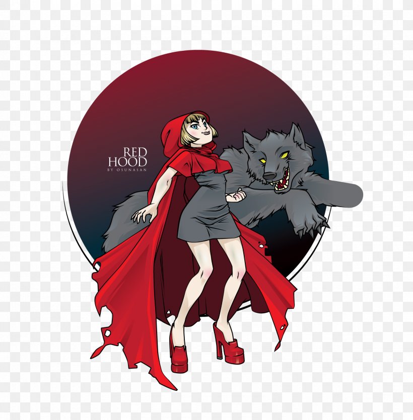 Little Red Riding Hood Cartoon Big Bad Wolf, PNG, 1584x1614px, Watercolor, Cartoon, Flower, Frame, Heart Download Free