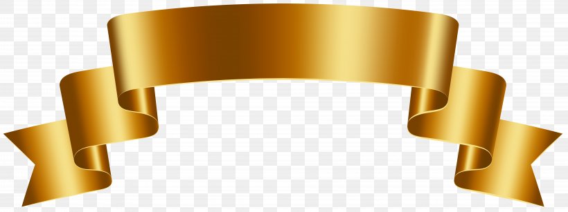 Banner Gold Clip Art, PNG, 8000x2998px, Banner, Brass, Gold, Label, Metal Download Free