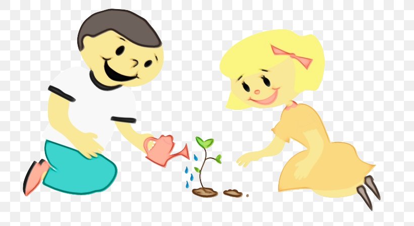 Cartoon Yellow Sharing Clip Art Happy, PNG, 768x448px, Watercolor, Cartoon, Child, Finger, Happy Download Free