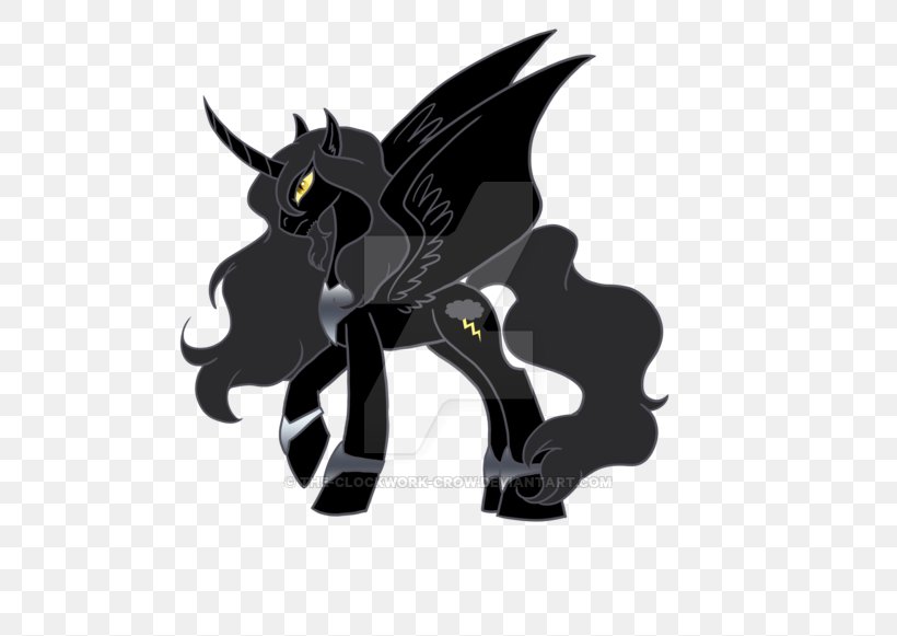 Horse Winged Unicorn My Little Pony Princess Luna, PNG, 600x581px, Horse, Cartoon, Changeling, Deviantart, Evil Download Free