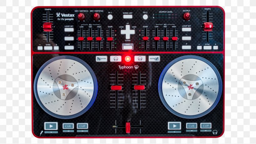 DJ Controller Vestax Typhoon Virtual DJ DJ Mixer, PNG, 960x540px, Watercolor, Cartoon, Flower, Frame, Heart Download Free